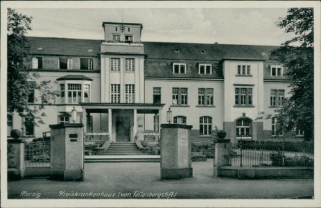 Alte Ansichtskarte Merzig, Kreiskrankenhaus (von Fellenbergstift)