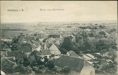 Alte Ansichtskarte Oldenburg i. H., Blick vom Kirchturm