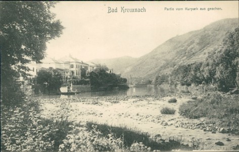 Alte Ansichtskarte Bad Kreuznach, Partie vom Kurpark aus gesehen