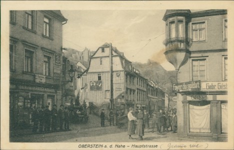 Alte Ansichtskarte Oberstein a. d. Nahe, Hauptstrasse