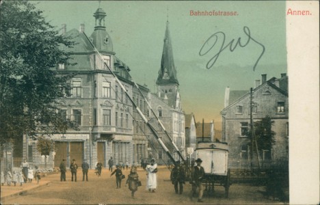 Alte Ansichtskarte Annen, Bahnhofstrasse