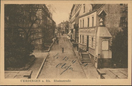 Alte Ansichtskarte Uerdingen a. Rh., Rheinstraße