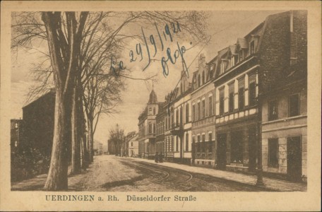 Alte Ansichtskarte Uerdingen a. Rh., Düsseldorfer Straße