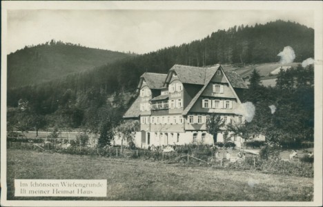 Alte Ansichtskarte Enztal-Enzklösterle, Kurhaus Hetschelhof. Besitzer: G. Frey