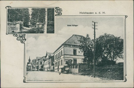 Alte Ansichtskarte Holzhausen a. d. H., Hotel Krieger