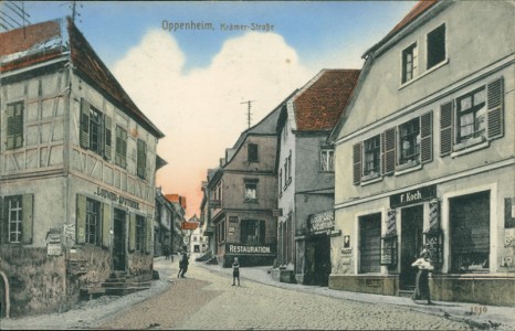 Alte Ansichtskarte Oppenheim, Krämer-Straße