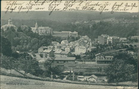 Alte Ansichtskarte Weilburg a. d. Lahn, Ostseite