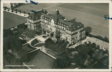 Alte Ansichtskarte Glauchau, Stadtkrankenhaus