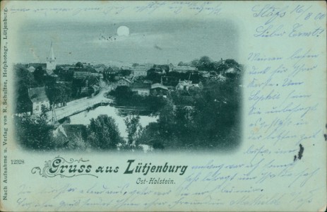 Alte Ansichtskarte Gruss aus Lütjenburg Ost-Holstein, Gesamtansicht