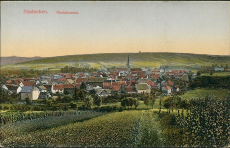Alte Ansichtskarte Stadecken Rheinhessen, Gesamtansicht