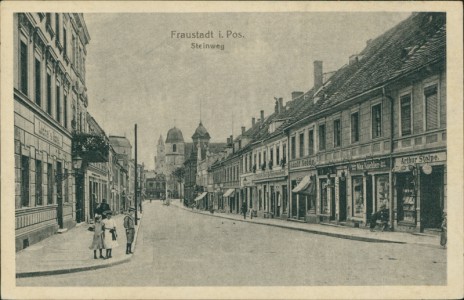 Alte Ansichtskarte Fraustadt i. Pos., Steinweg