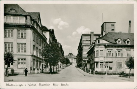 Alte Ansichtskarte Schwenningen, Friedrich-Ebert-Straße