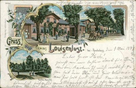 Alte Ansichtskarte Gruss aus Louisenlust bei Rendsburg, 
