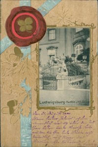 Alte Ansichtskarte Ludwigsburg, Partie v. Kgl. Schloss
