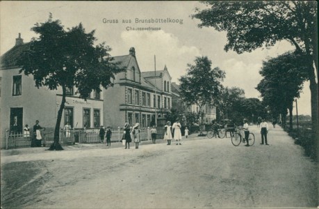 Alte Ansichtskarte Brunsbüttel Brunsbüttelkoog, Chausseestrasse