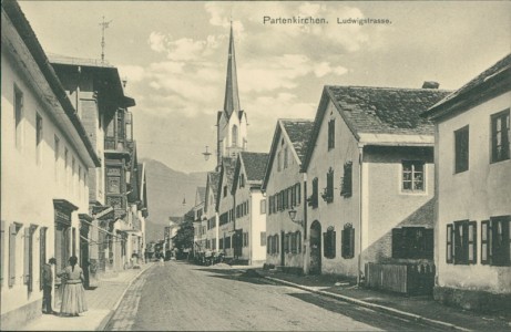 Alte Ansichtskarte Garmisch-Partenkirchen, Ludwigstrasse