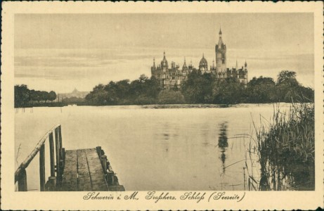 Alte Ansichtskarte Schwerin, Großherz. Schloß (Seeseite)