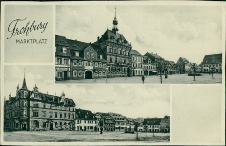 Alte Ansichtskarte Frohburg, Marktplatz