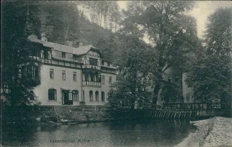 Alte Ansichtskarte Mittweida-Lauenhain, Lauenhainer Mühle