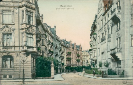 Alte Ansichtskarte Mannheim, Beethoven-Strasse