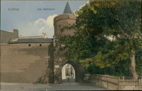 Alte Ansichtskarte Cottbus, Alte Stadtmauer