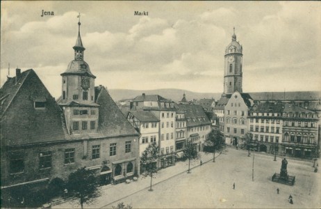 Alte Ansichtskarte Jena, Markt