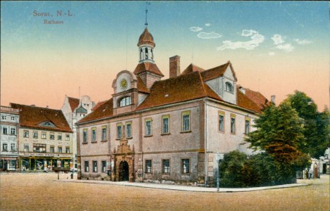 Alte Ansichtskarte Sorau / Żary, Rathaus