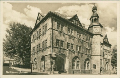 Alte Ansichtskarte Nordhausen, Rathaus