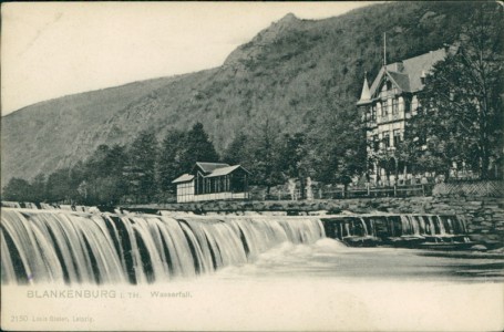 Alte Ansichtskarte Bad Blankenburg, Wasserfall