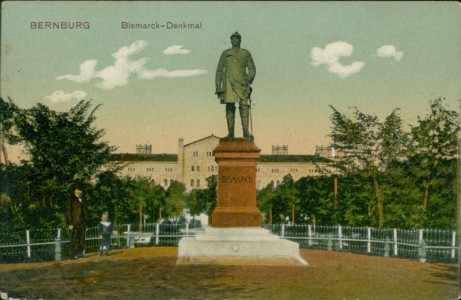 Alte Ansichtskarte Bernburg (Saale), Bismarck-Denkmal