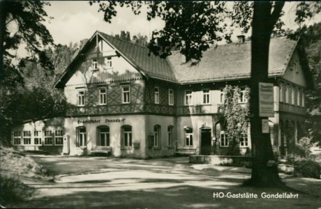 Alte Ansichtskarte Jonsdorf, HO-Gaststätte Gondelfahrt