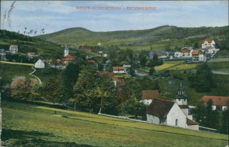 Alte Ansichtskarte Nieder-Schreiberhau i. Riesengebirge, Gesamtansicht