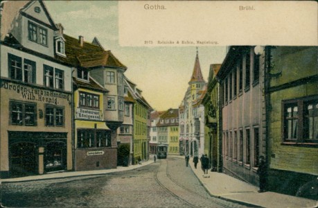 Alte Ansichtskarte Gotha, Brühl