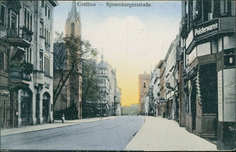 Alte Ansichtskarte Cottbus, Sprembergerstraße