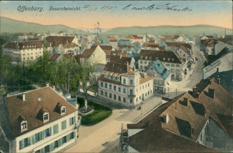 Alte Ansichtskarte Offenburg, Gesamtansicht