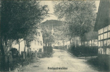 Alte Ansichtskarte Sasbachwalden, Teilansicht mit Blick zur Kirche