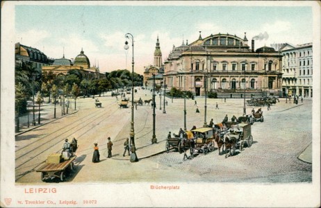 Alte Ansichtskarte Leipzig, Blücherplatz