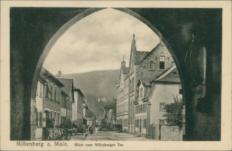 Alte Ansichtskarte Miltenberg a. Main, Blick vom Würzburger Tor