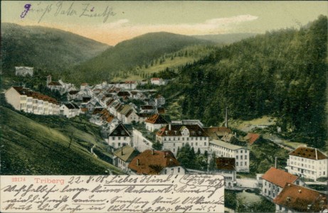 Alte Ansichtskarte Triberg im Schwarzwald, Gesamtansicht