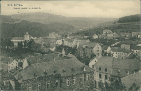 Alte Ansichtskarte Daun, Blick v. d. Burg