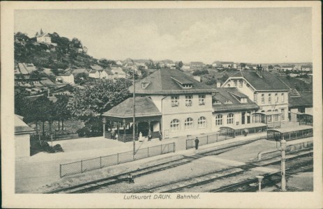 Alte Ansichtskarte Daun, Bahnhof