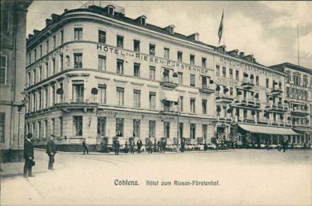 Alte Ansichtskarte Koblenz, Hotel zum Riesen-Fürstenhof