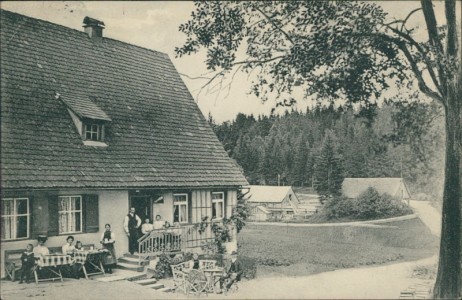 Alte Ansichtskarte Königsfeld im Schwarzwald, Milchwirtschaft zur Hörnlissäge
