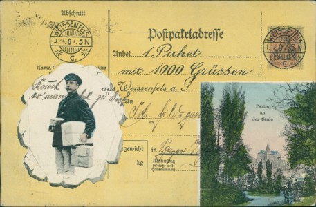 Alte Ansichtskarte Weißenfels, Partie an der Saale