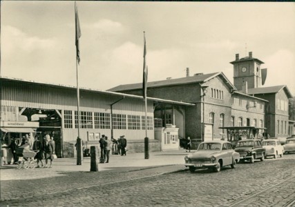 Alte Ansichtskarte Schönebeck (Elbe), Bahnhof