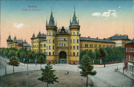 Alte Ansichtskarte Aachen, Kaserne I
