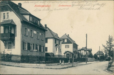 Alte Ansichtskarte Tharandt-Hintergersdorf, Lindenstrasse