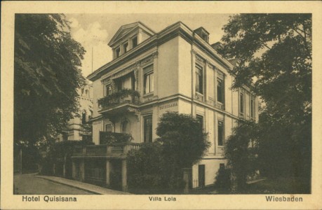 Alte Ansichtskarte Wiesbaden, Hotel Quisisana. Villa Lola