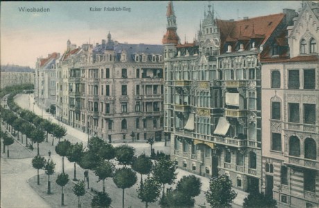 Alte Ansichtskarte Wiesbaden, Kaiser Friedrich-Ring