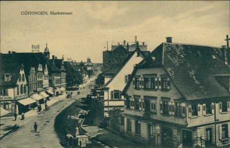 Alte Ansichtskarte Göppingen, Marktstrasse